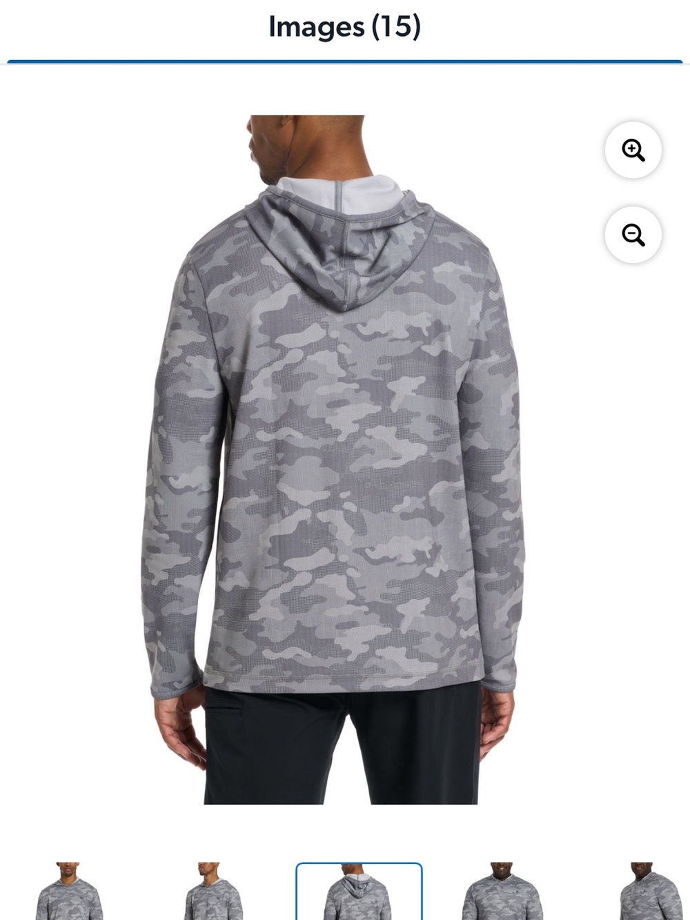 Hurley Men’s Gray Camo Hooded Rash Guard new no tags - Picture 3 of 3